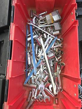 39633 Pittsburgh 14pc Combo Wrench Set With Tool Bag Box Screwdrivers Pliers