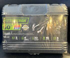 58624 Pittsburgh Pittsburg 60 Piece Sae/ Metric Tool Kit Inch Perfect For On The Go