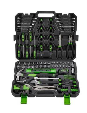 70681 Pittsburgh 146-piece Hand Tool Set Sae And Metric Socket Ratchet Wrench Mechanic Tools With Case