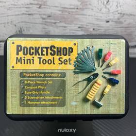 Pocketshop 650178562130 Mini Tool Set Compact Pliers Screwdriver Wrench Hammer Attachments