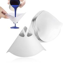Povtii-2721mc Povtii 50 Pcs 100 Micron Cone Paint Strainers Filters With Fine Nylon