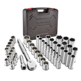 642451 Powerbuilt 47 Piece Mechanics Tool Set 3/8-inch Drive Sae And Metric Socket