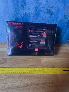 Precision 745808555085 14 Pc Tool Max Kit Hammer Tape Measure Hex Wrenches Screwdriver And Case