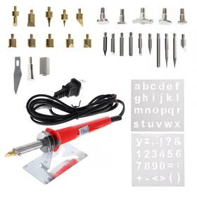 Ttb784 Premium Life Wood Burning Pen Set Soldering Chiseled Tips And Tweezers Kit - 35pc