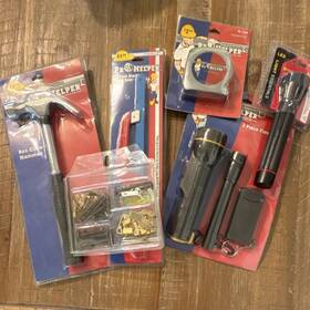 14784 Pro Helper Tool Set Hammer Hacksaw Tape Measure Flashlight Screws