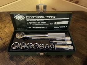 94512 Professional Sk Tools 11 Piece Set No. 3/8 Inch Drive Fractional Socket