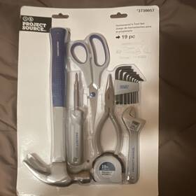 Project Source 3730057 19pc Homeowners Tool Set Blue/gray Hammer Pliers Model