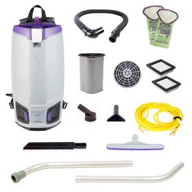 Proteam 693822076898 Gofit 10 Commercial Backpack Vacuum With Xover Multi-surface Two-piece W