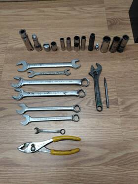1322h Proto 21-piece Mixed Tool Set Wrench Socket Pliers Punch Chrome Sae