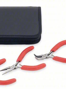 J2804smp Proto Precision Plier Set Esd-safe 4 Pliers Std Cushion Grip Spring Return 2-5range