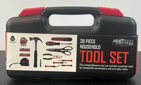 Psts39 Pursonic Handy Solutions 39-piece Household Tool Kit Essential Diy Tools