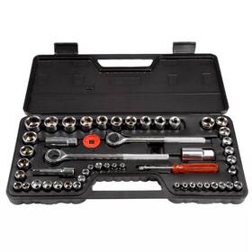Pursuequality Shop 727904885792 Stalwart 52pc With Socket Set Sae And Metric Hand Tool Clear