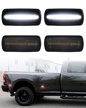 C03-02-0512 Pwobvz White Led Side Marker Lights For 2010-2017 Dodge Ram 2500 3500 Double Wheel F