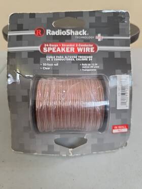 02c13 Radioshack Vintage Radio Shack Speaker Wire 50ft Clear Transparent 24 Guage 2 Conductor