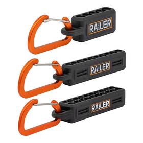 Railer 810055683147 Screwdriver Bit Holder Storage Organizer - 3 Pack 5-hole 10- Hol