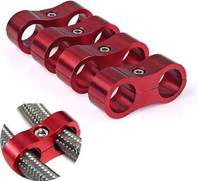 Rastp 757233388411 8an Hose Separator Clamp Aluminum Fuel Line Mounting Divider Fitting