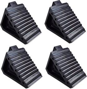 Nbts001-2 Rbnb Solid Heavy Duty Rubber Wheel Chocks 4 Packs Premium Stopper For Car Tra
