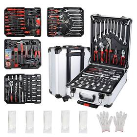 Retaortool 658370827095 187 Pcs Trolley Case Tool Box Set General Household Hand Kit Auto Repai