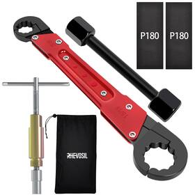 Rhevosil 168416492621 6 Pcs Plumbing Tools Kit With Angle Stop Wrench And 1/2-inch Compression Sleeve