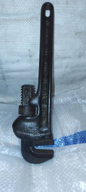 1727823 Ridgid Vintage 10 Inch Pipe Wrench Pat. No. Made In Usa
