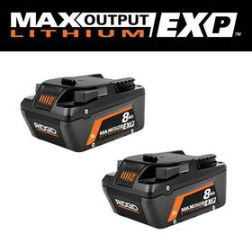 Ac840080p Ridgid Power Tool Batteries 18v Max Output Exp Lithiumion Battery 2-pack Black