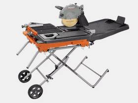 R4093 Ridgid Rigid 15 Amp 10 Inch Wet Tile Saw Portable Stand