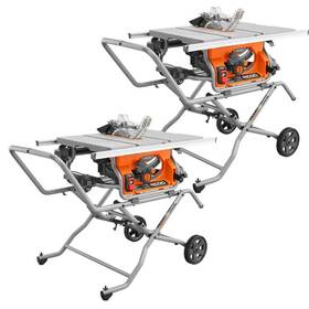 R4514-2 Ridgid Portable Table Saws 13.75 Inch X39.25 Pro Jobsite Adjustable 2 Pack Orange