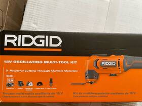 R86241k Ridgid 18v Cordless Oscillating Multi-tool With 2.0 Ah Battery And Charger