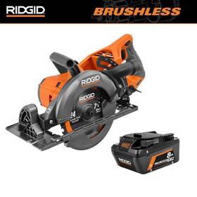 R8658b-ac840080 Ridgid 18v Brushless Cordless 7-1/4 Inch Rear Handle Circular Saw 8.0 Ah Max Output