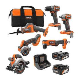 R96261 Ridgid 18v Subcompact Brushless Cordless 6-tool Combo Kit 2.0 Ah Battery 4.0 Batter
