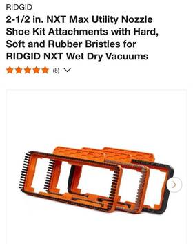 Sk0900 Ridgid 2-1/2 Inch Nxt Max Nozzle Shoe Kit Attachments Hard Soft Rubber Bristles For Rigid