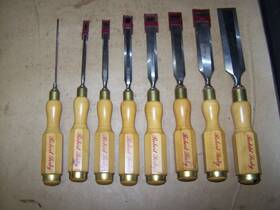 Robert Sorby 013035028036 8 Pc. Octagonal Boxwood Handle Bench Chisel Set