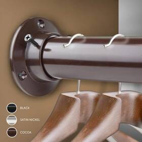 C1945dp150-487 Rod Desyne 48 Inch To 84 W 1.5 Adjustable Cocoa Closet And Socket Set