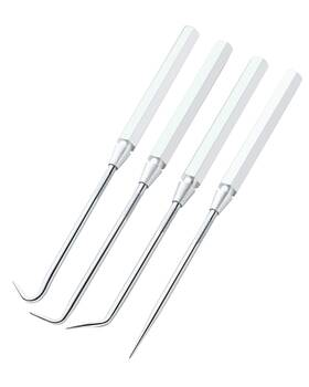 Rotation 680306592814 4pc Precision Hook And Pick Set Aluminum Handle Automotive Mechanic Hand Tool