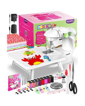 Jysm-201 Royalsellpro Mini Sewing Machine With 123 Pcs Kit For Beginners Dual Spe... Fast Ship