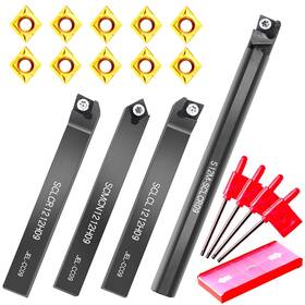 Ins-dgdp-035 Rupxinsplend Lathe Turning Holders Threading Tools Bit Set 14pcs - Metal Cutting Too