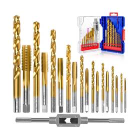 Ru004-18me Ruritkit 18pcs Metric Drill And Tap Set With 1pc Wrench M2 Hss Thread T... Fast Ship