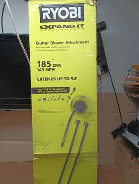 Ryobi 046396041173 New Open Box Expand-it Gutter Blower Attachment 145 Mph Extends Up To 9.5ft