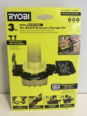 A10ra01 Ryobi Rail System On-board Accessory Storage Set