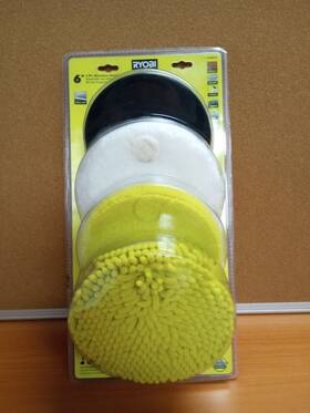 A95mfk2 Ryobi 6 Inch 4-piece Microfiber Cleaning Kit Buffing Pads Nice