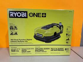 Pcl031k1 Ryobi One 18v Dual Function Inflator Kit 2.0ah Battery Charger