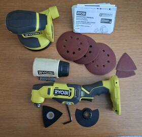 Pcl1207n Ryobi 18v Cordless 2-tool Combo Kit Multi-tool 5 Inch Random Orbit Sander