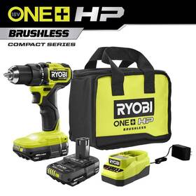 Psbdd02k2 Ryobi One Hp 18v Brushless Cordless Compact 1/2 Inch Drill/driver Kit With 2 Ah