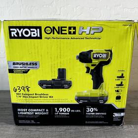 Psbid02k2 Ryobi One Hp 18v Brushless Cordless Compact 1/4 Inch Hex Impact Driver Kit