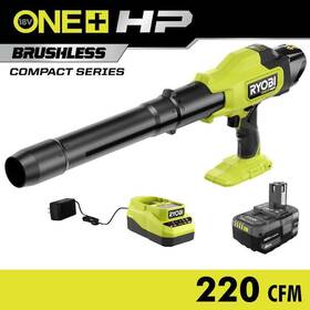 Psblb01k Ryobi Hot One Hp 18v Brushless Cordless 220 Cfm 140 Mph Compact Blower 4.0 Ah Battery
