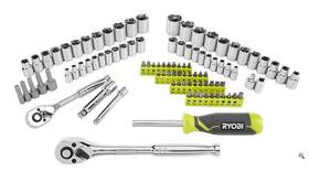 Ryobi Rhtms49701 97 Pc. 1/4 Inch And 3/8 Drive Mechanics Tool Set - 6 Point