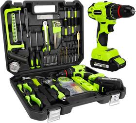 Ryojegk 768553576358 Home Tool Set With Brushless Drill 20v 119pcs Cordless Box Batt