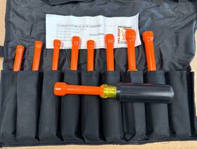 S25922 Salsbury Industries 9 Piece Insulated Nut Driver Set 3/16 Inch Thru 5/8
