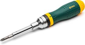 St09350 Sata 19-in-1 Multipurpose Ratcheting Screwdriver Set 10 Piece Green Yellow
