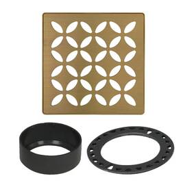 Kdif4grkebvgd5 Schluter 011832177422 4 Inch Floral Dran Grate In Brushed Vintage Gold New Box